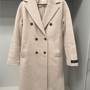 RW&CO. Women's Beige Double-Breasted Trench Coat